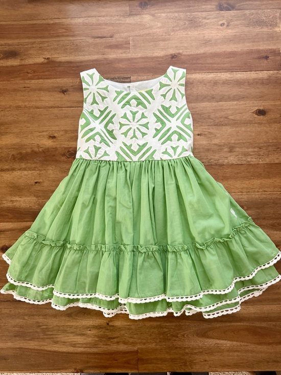 Well Dressed Wolf Other - Well Dressed Wolf Girls Spearmint Green Snowflake Dress 4T Sleeveless Ruffle